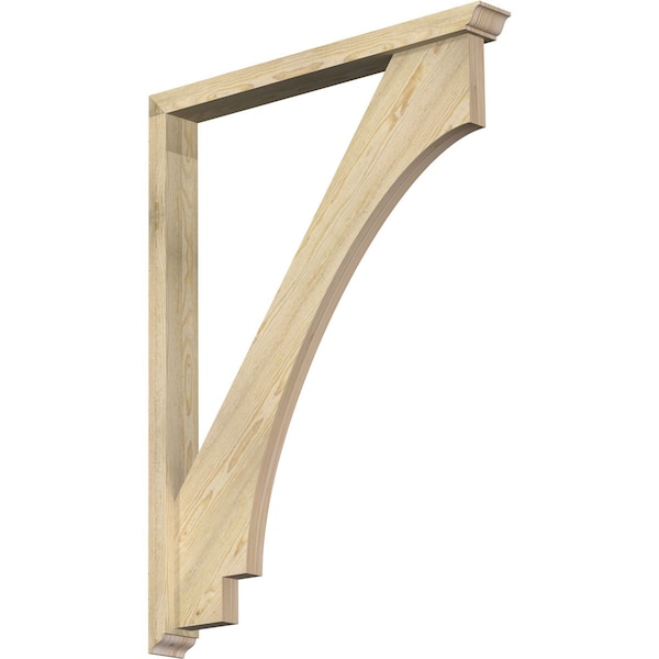 Ekena Millwork Imperial Traditional Rough Sawn Bracket w/ Offset Brace, Douglas Fir, 4"W x 36"D x 48"H BKT0402X36X48IMP01RDF - main